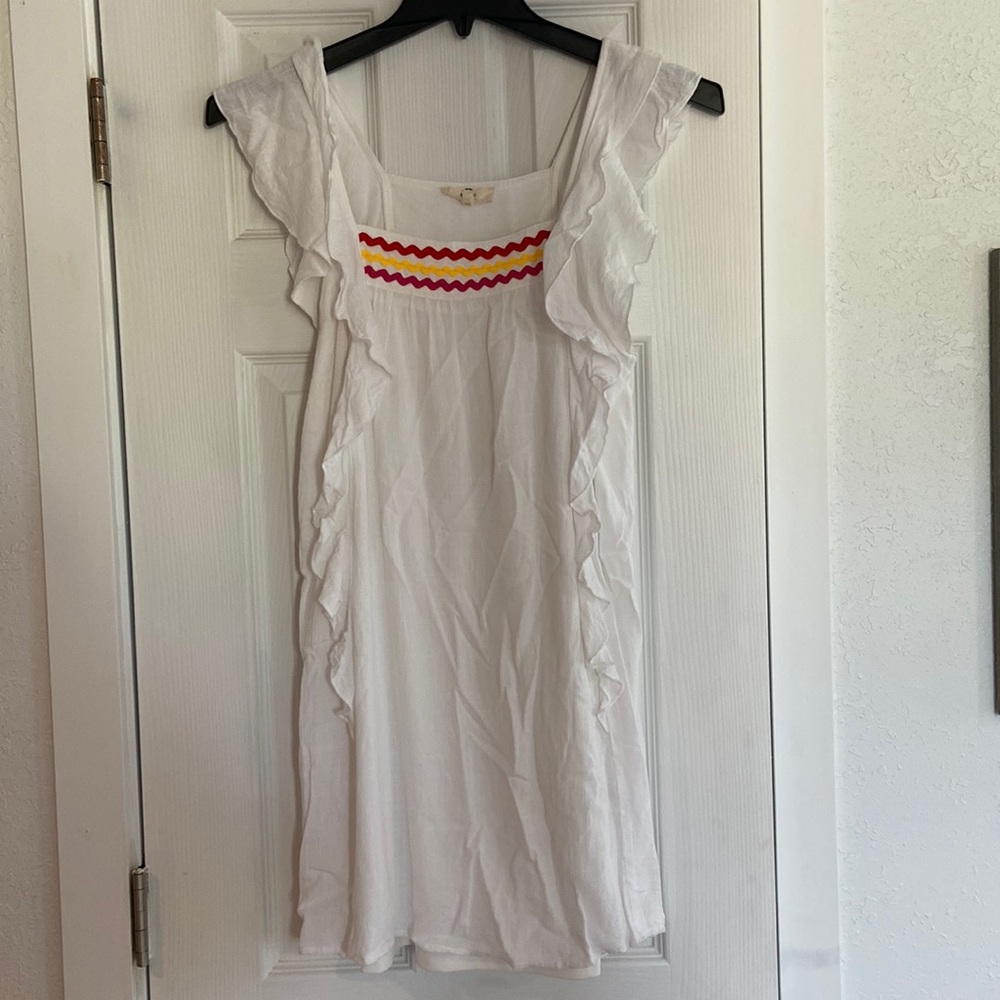 Entro white boho floral dress Medium